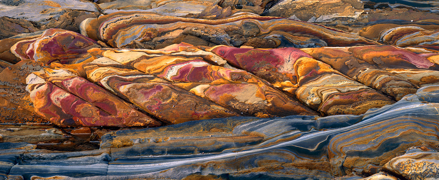 image of Coloured coastal rock, Tasmania