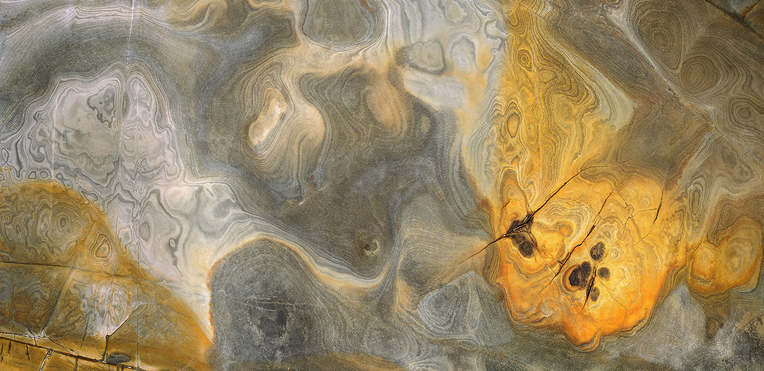 image of Golden swirls (rock detail), Tasmania